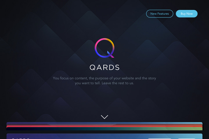 Qards website preview