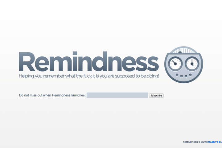 Remindness website preview