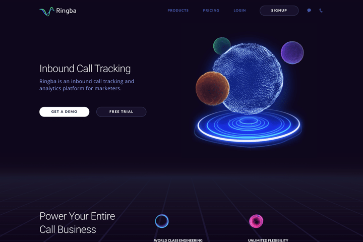 Ringba website preview