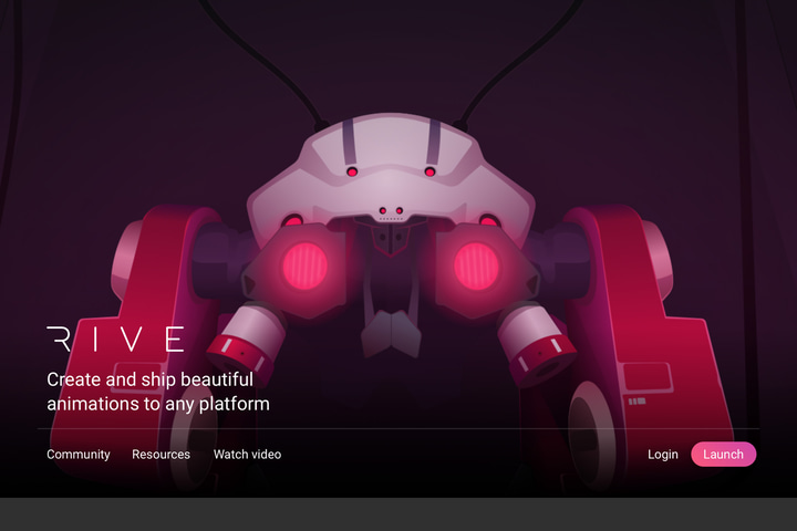 Rive website preview