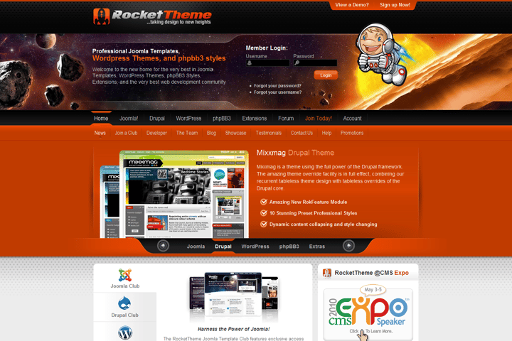 RocketTheme website preview