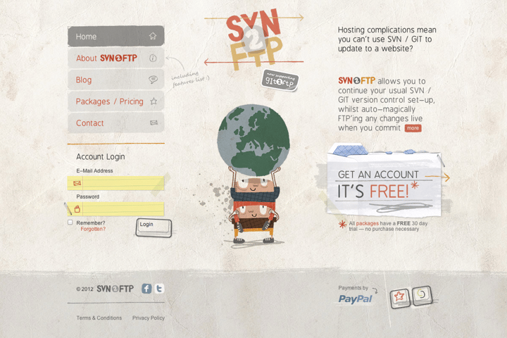 SVN2FTP website preview