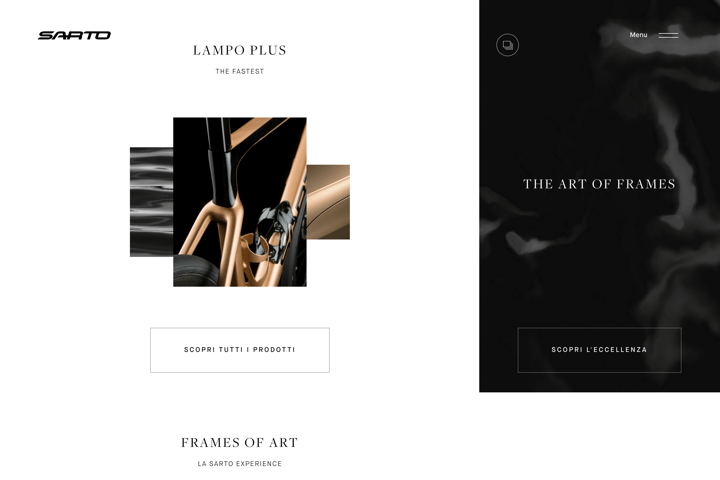 Sarto website preview