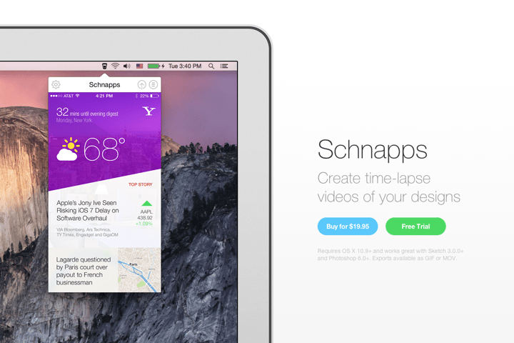 Schnapps website preview