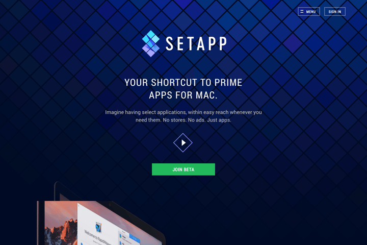 Setapp website preview