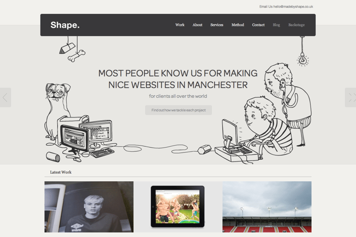 Shape website preview