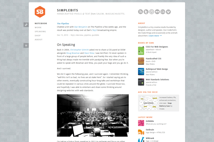 SimpleBits website preview