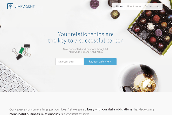 Simplysent website preview