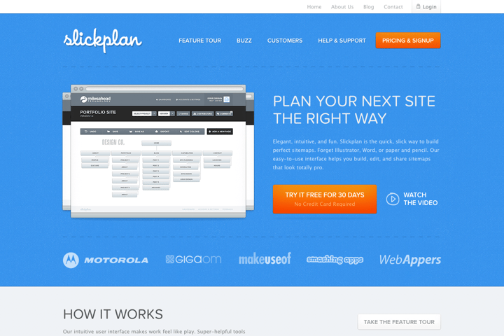 SlickPlan website preview