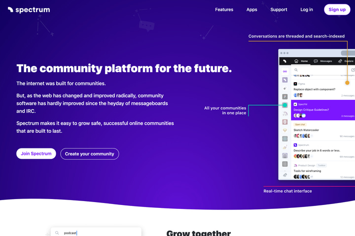 Spectrum website preview