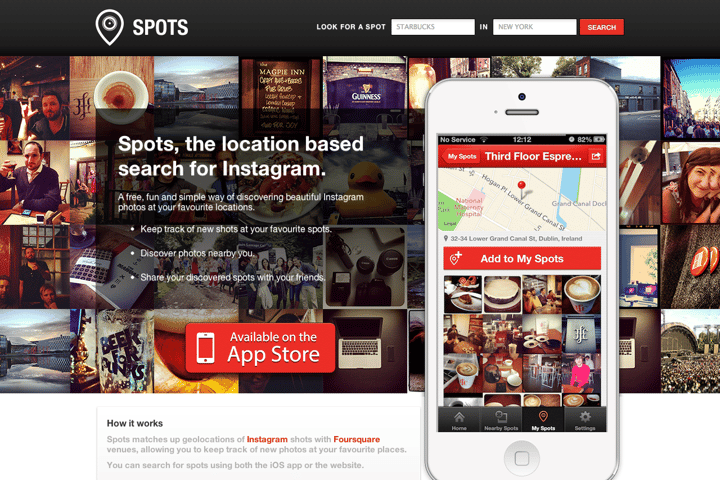 Spots website preview