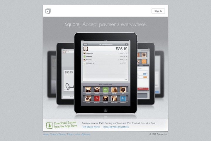 Square website preview