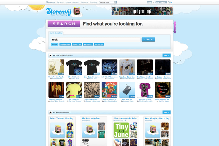 Storenvy website preview