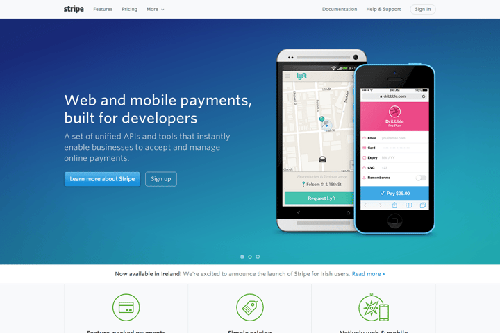 Stripe website preview