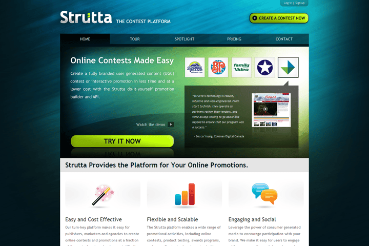 Strutta website preview