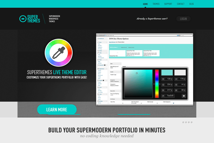 Superthemes website preview