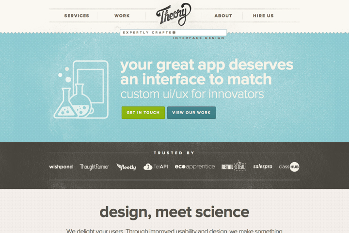 Theory website preview