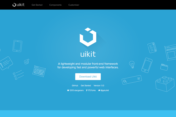 UIkit website preview