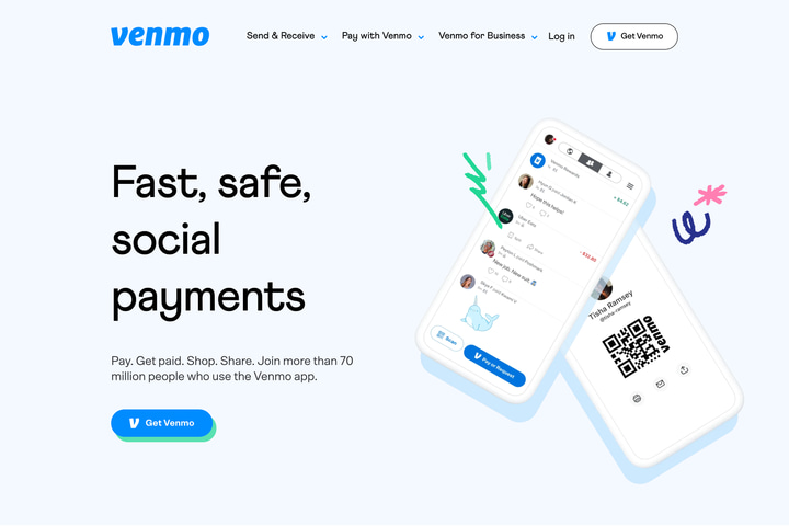 Venmo website preview