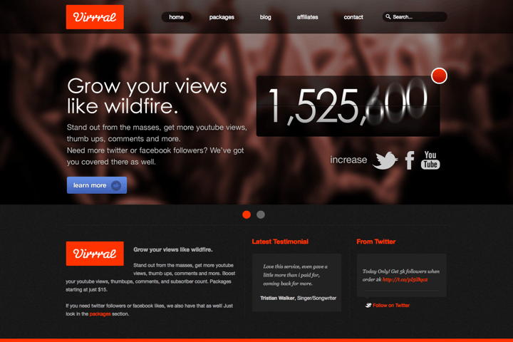 Virrral website preview