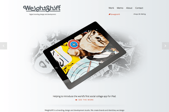 Weightshift website preview