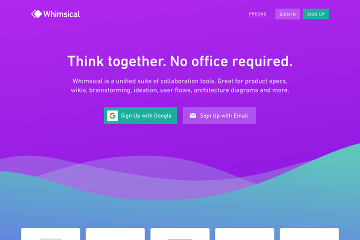 Whimsical website preview