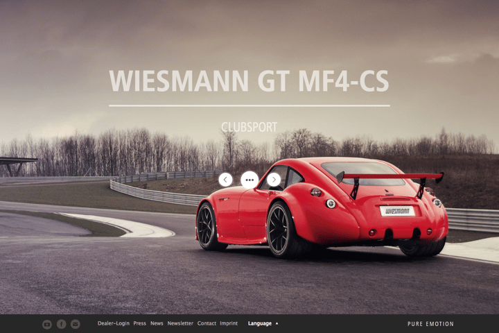 Wiesmann website preview