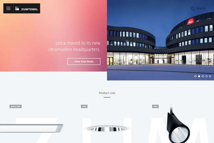ZUMTOBEL website preview