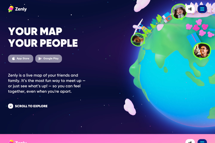 Zenly website preview