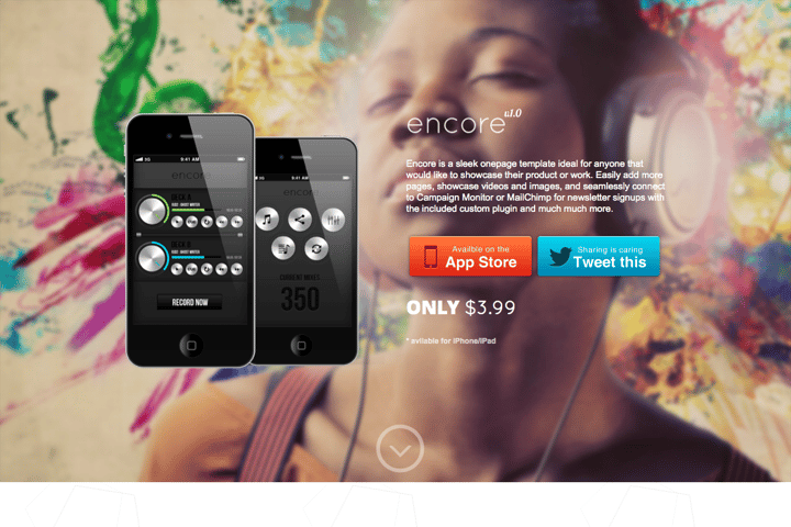encore website preview