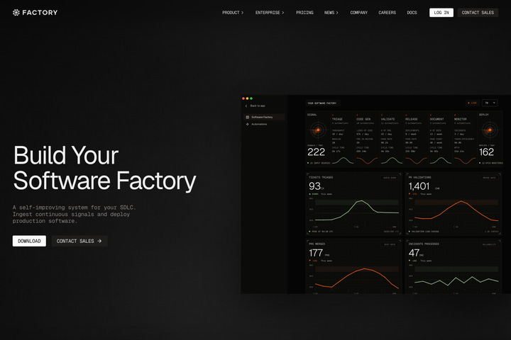 Factory website preview