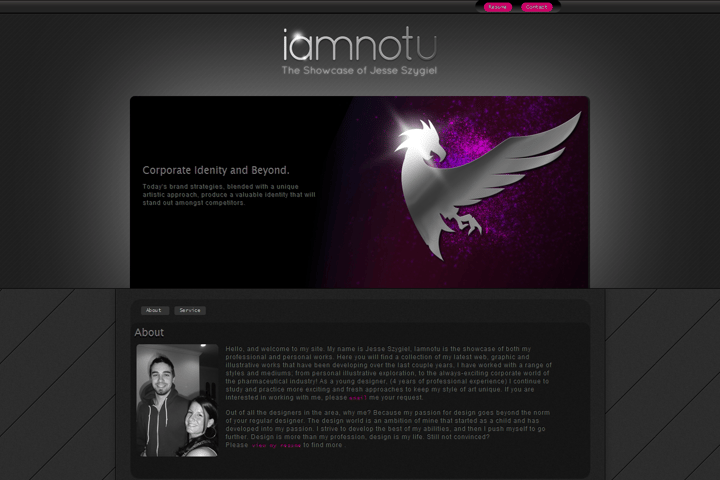 iamnotu website preview