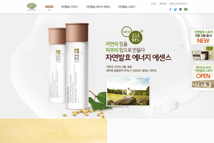 innisfree website preview