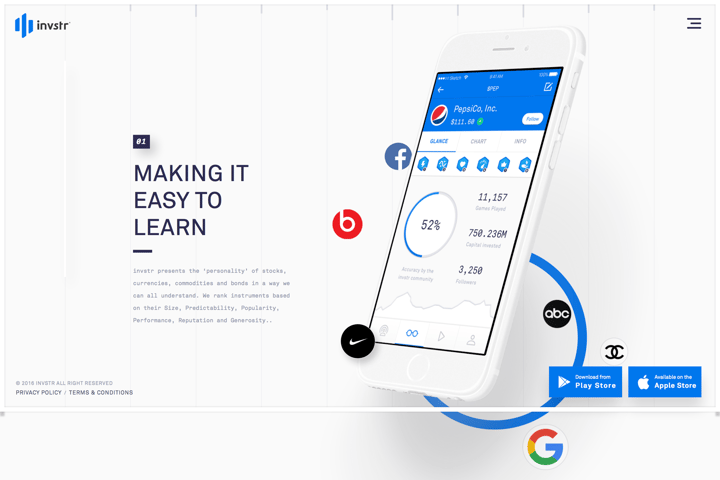 invstr website preview