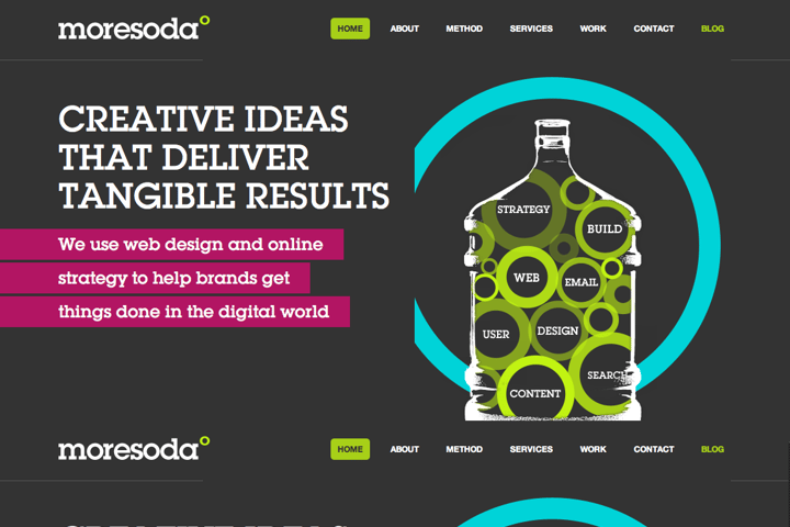 moresoda website preview