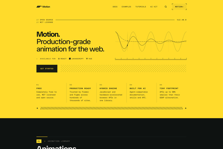 Motion website preview