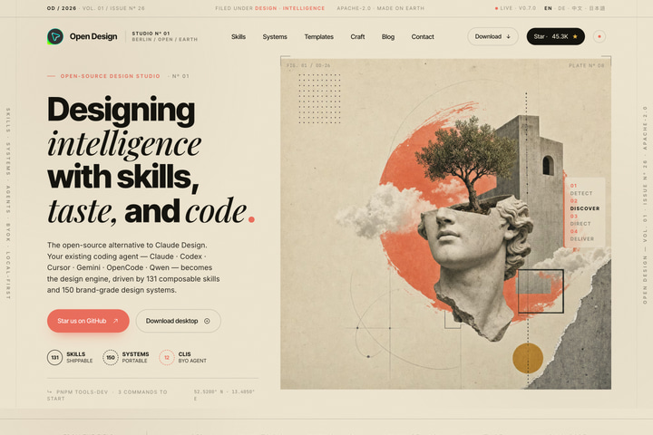 Open Design website preview
