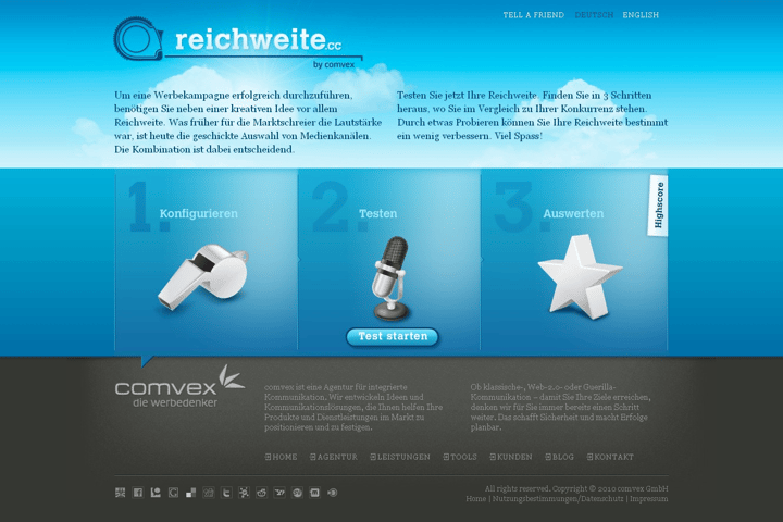 reichweite website preview