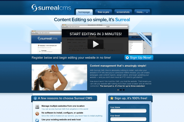 surrealcms website preview