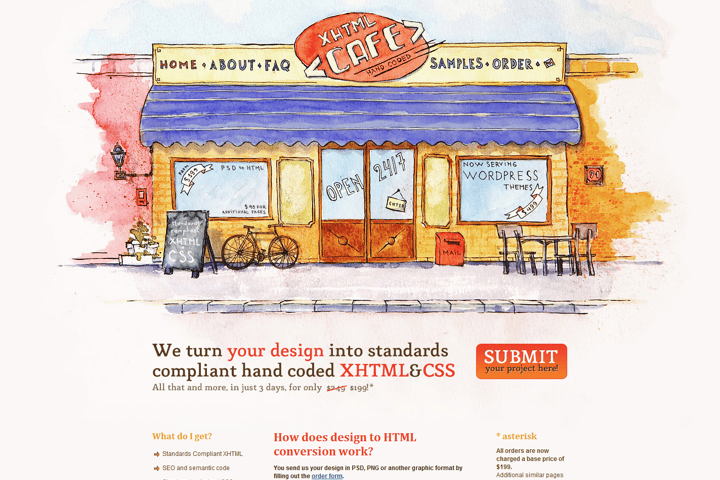 xhtmlCafe website preview