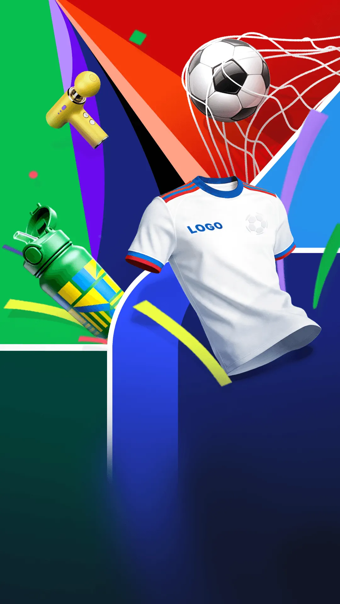 Soccer season portrait event card