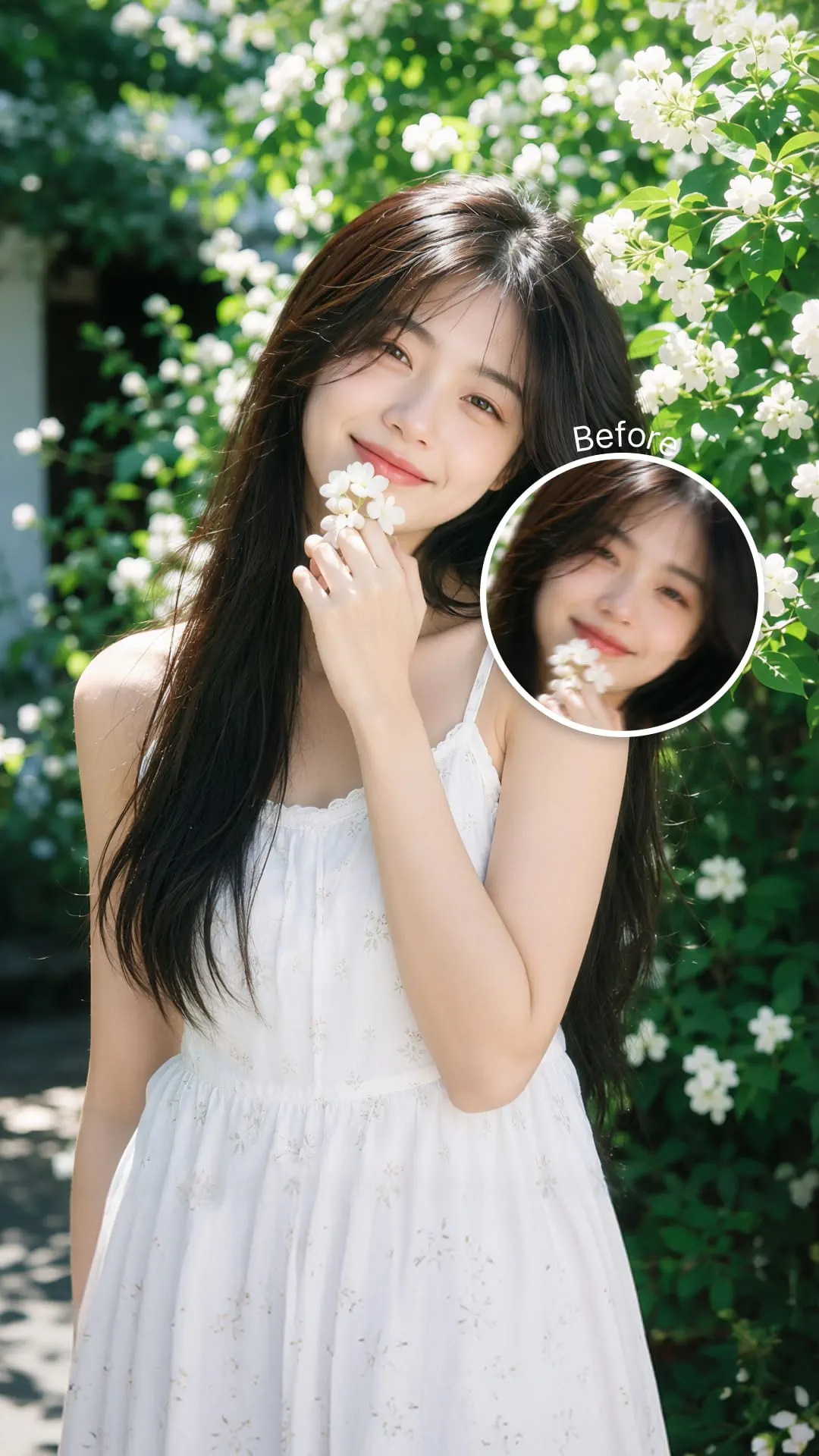 Realistic Face Enhance portrait event card