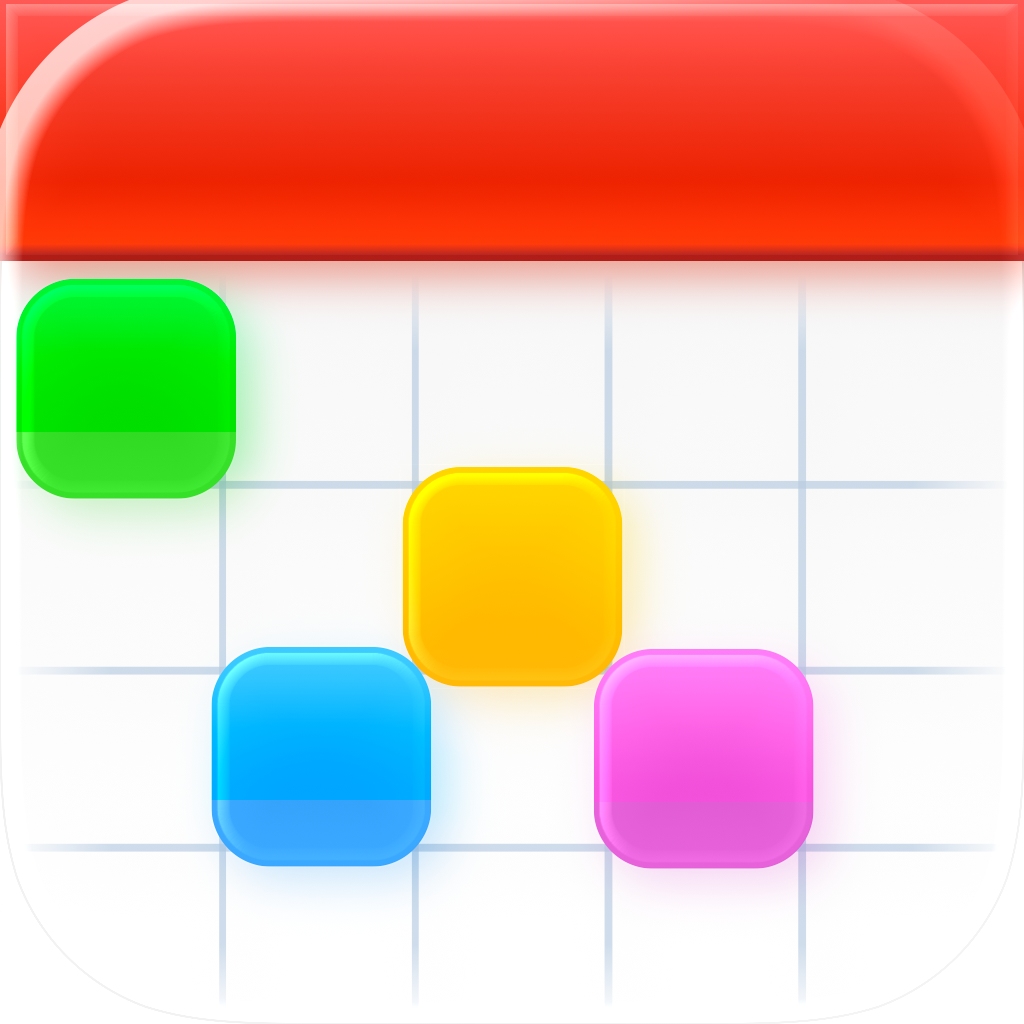 Fantastical Calendar app icon with a white soft 3D squircle design featuring a calendar grid.