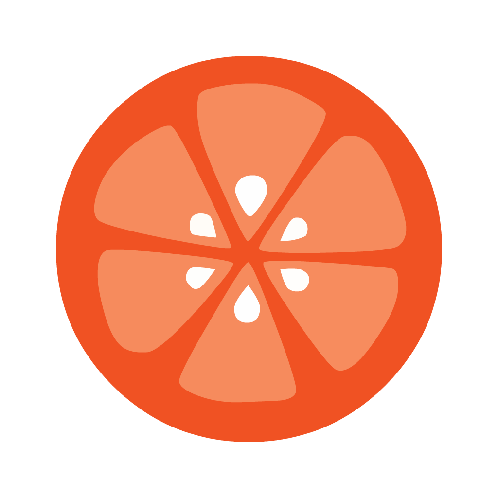 Flat Tomato app icon with a white flat minimalist circle design featuring an abstract flower.