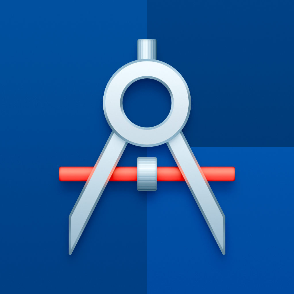 Flinto app icon with a blue soft 3D compass shape design featuring a compass.