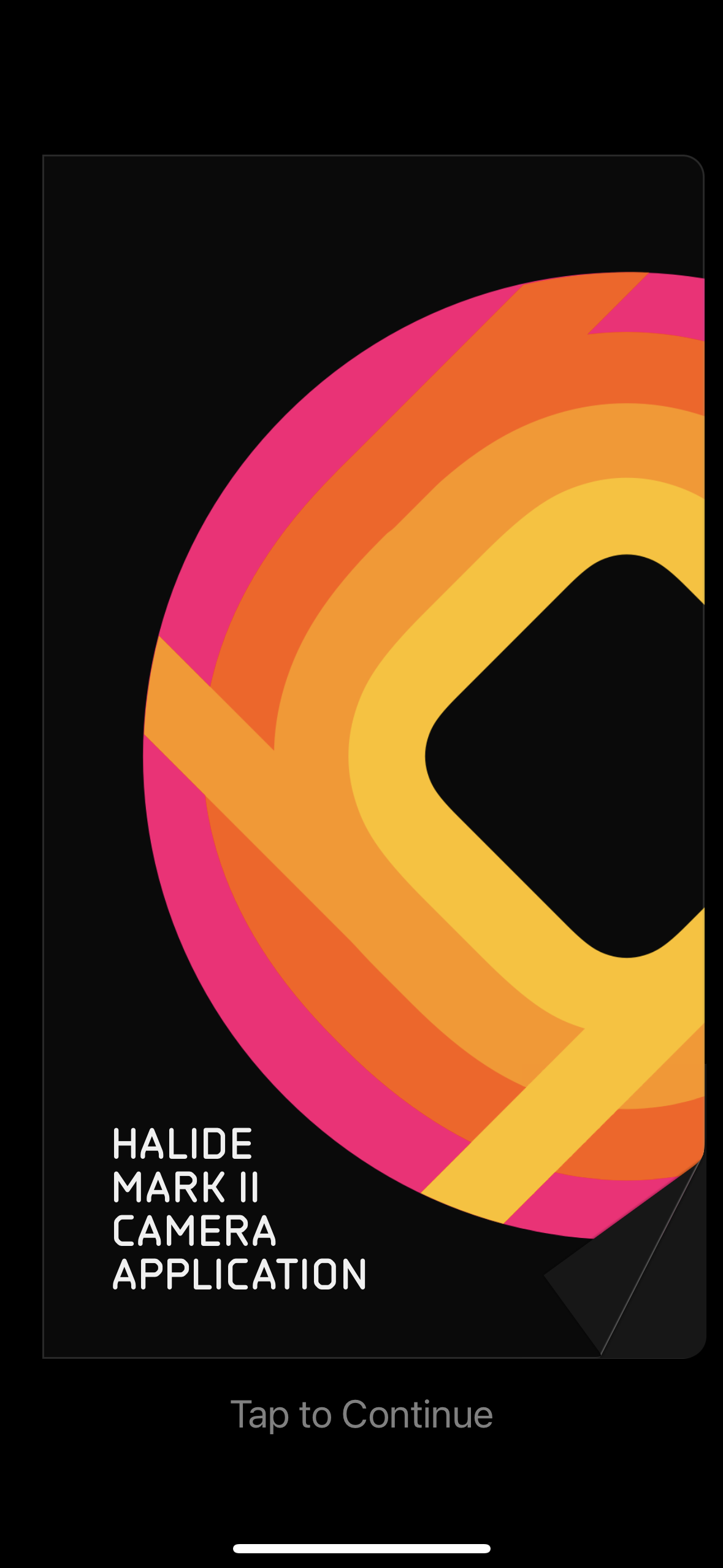 Halide Mark II Welcome