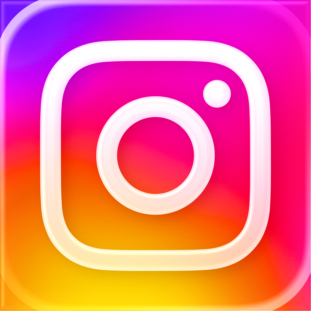 Instagram app icon with a multicolored soft 3D squircle design featuring a camera.