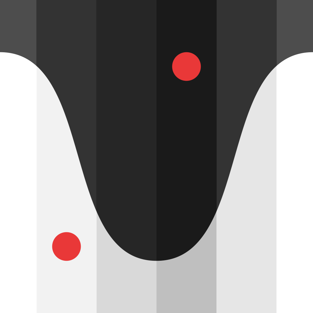 Miranda app icon with a white flat minimalist abstract u-shape design featuring a letter u.