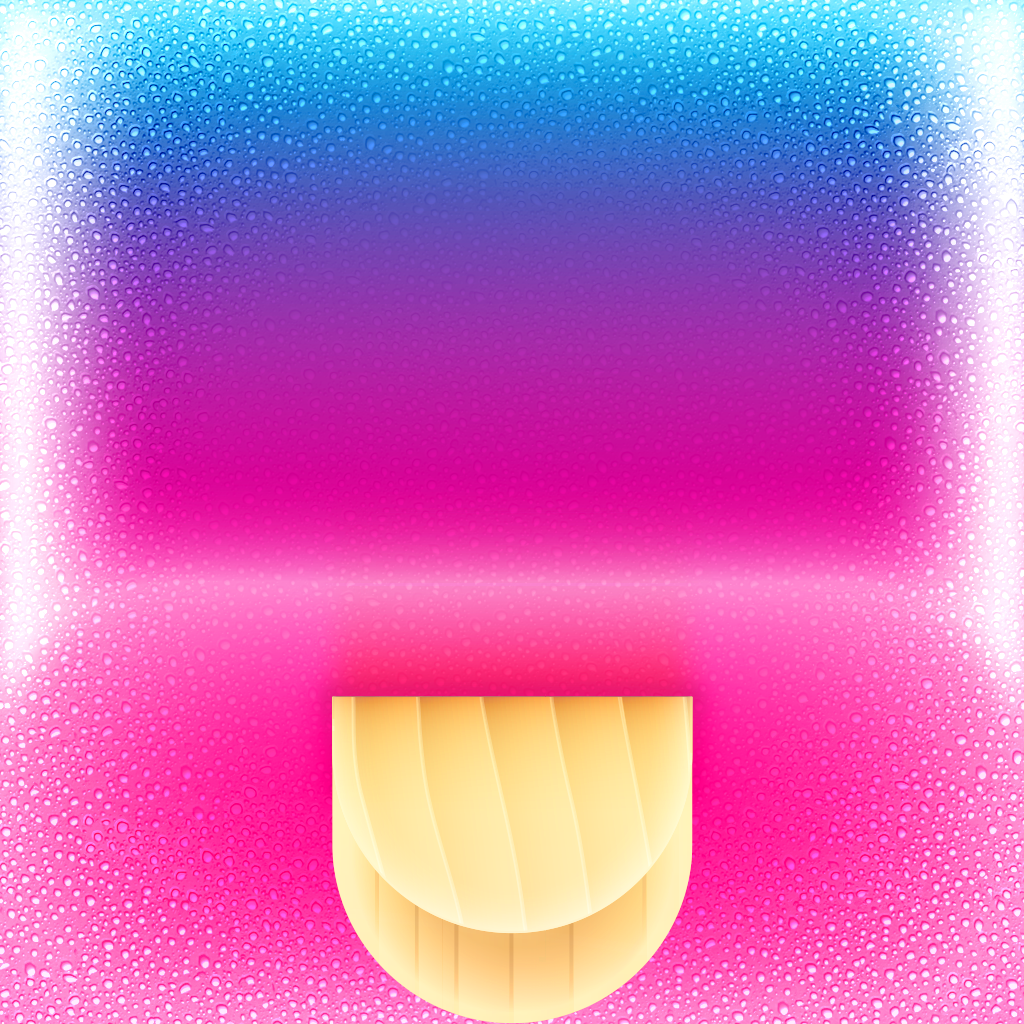 Popsicolor app icon with a red glassmorphism squircle design featuring a shield.