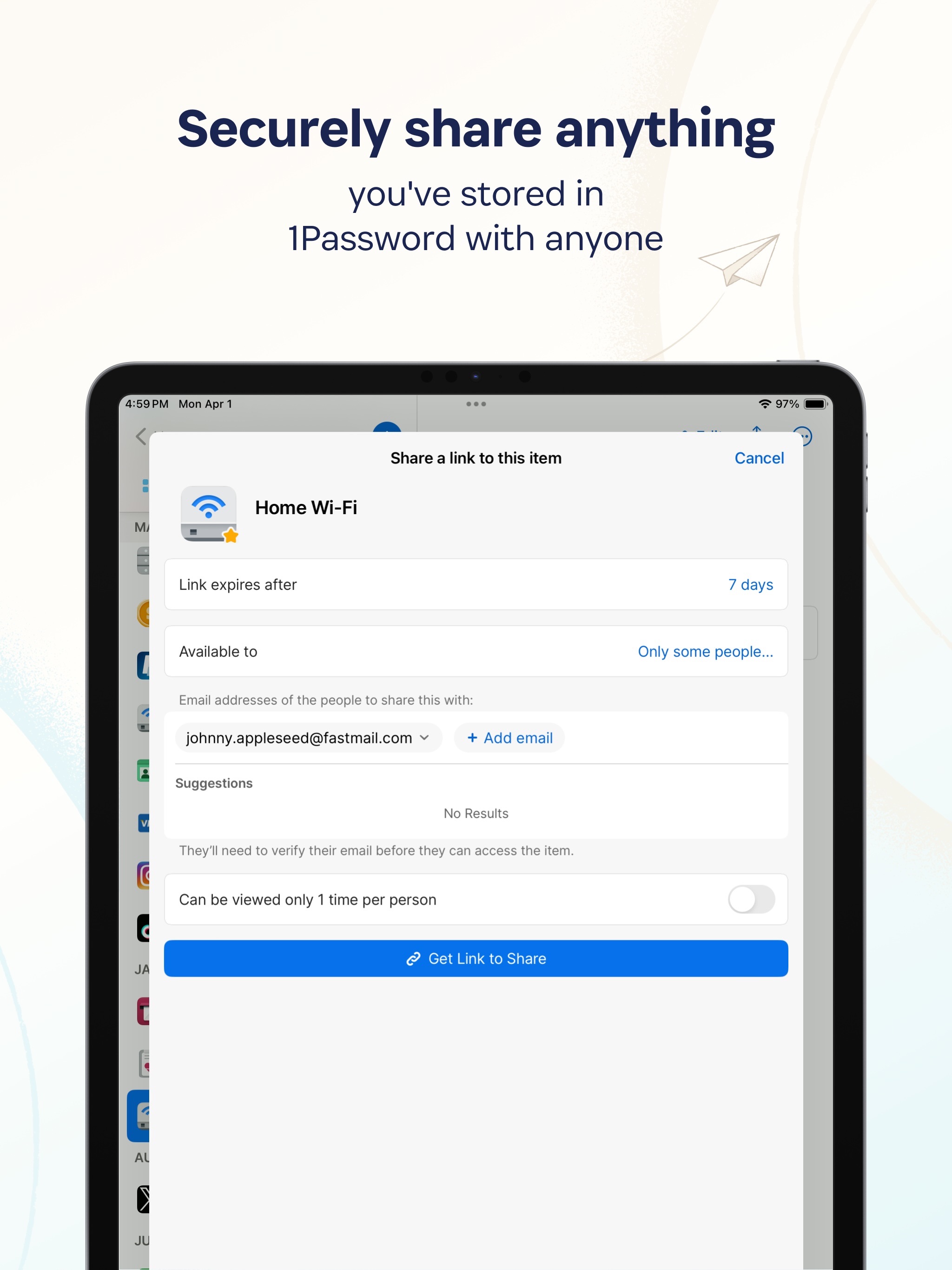 1Password: Password Manager iPad screenshot 5